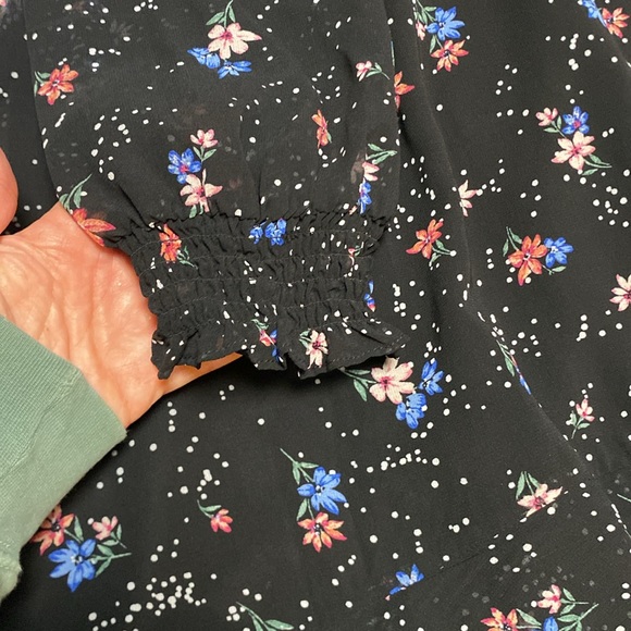 1 STATE Woodland Floral cutaway hem maxi dress NWOT - Picture 4 of 5